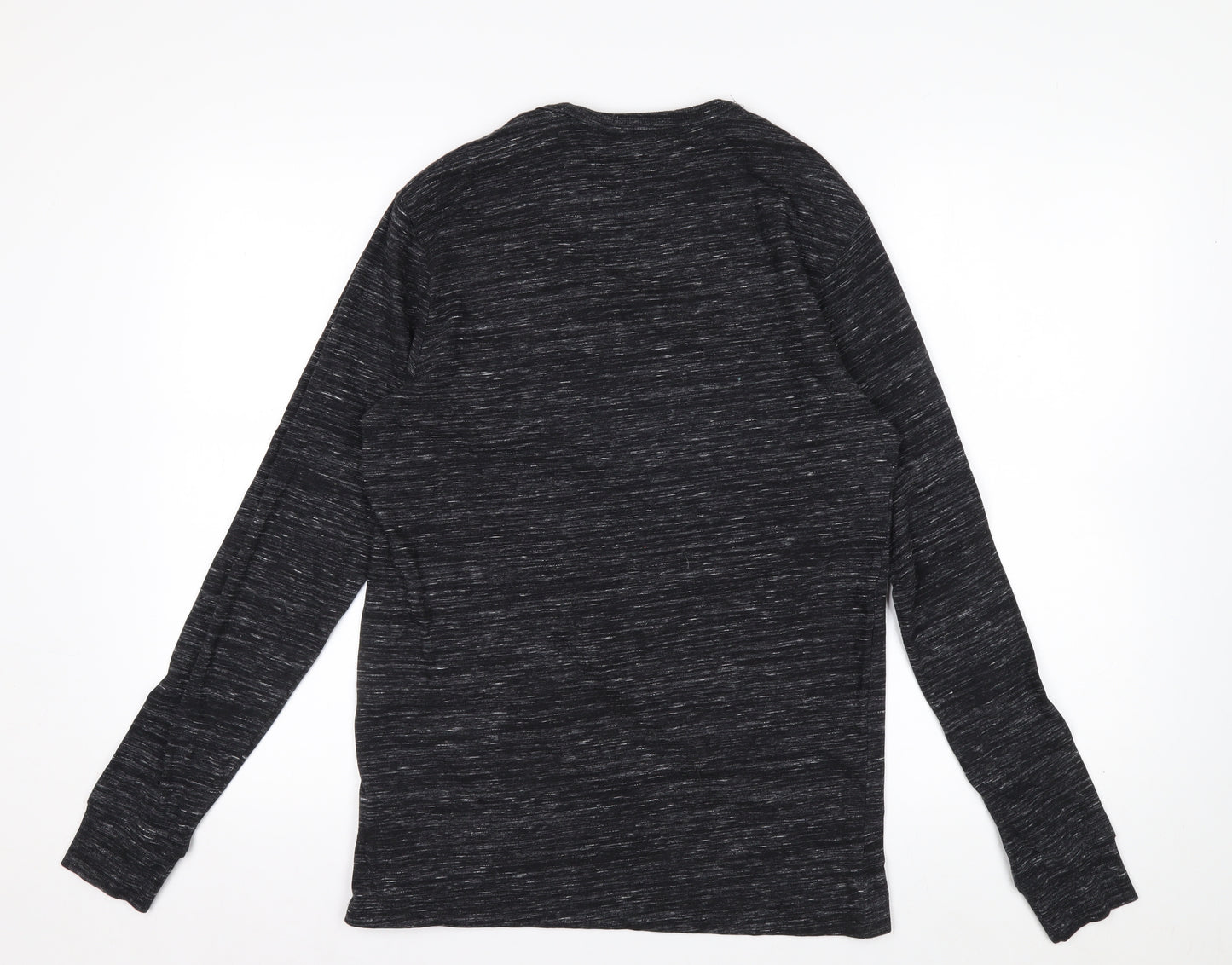 Next Men’s Grey Long Sleeve Crew Neck Cotton Blend Top Size S