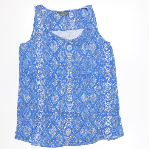 Ruth Langsford Women's Blue Geometric Sleeveless Tank Top Size M
