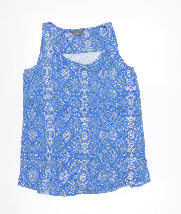 Ruth Langsford Women's Blue Geometric Sleeveless Tank Top Size M
