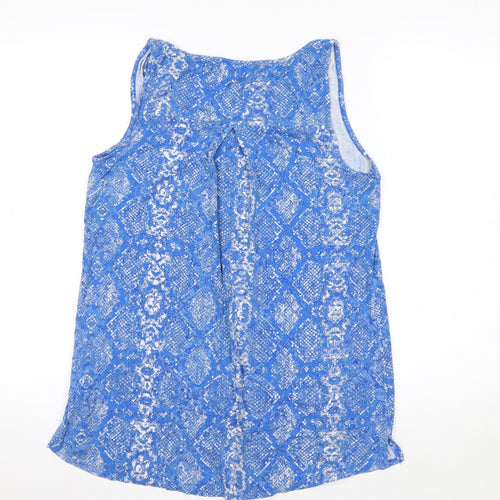 Ruth Langsford Women's Blue Geometric Sleeveless Tank Top Size M
