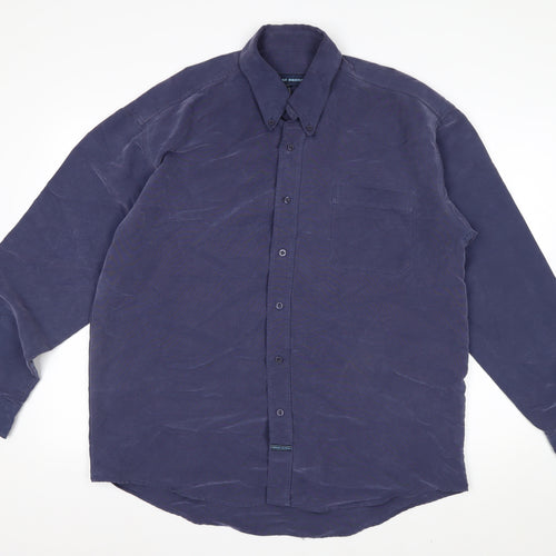 Thomas Browne Men's Blue Long Sleeve Button-Up Shirt Size L