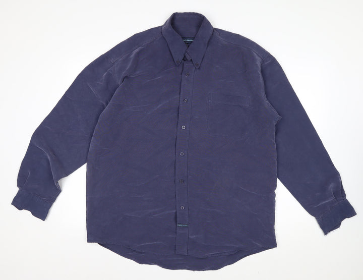 Thomas Browne Men's Blue Long Sleeve Button-Up Shirt Size L
