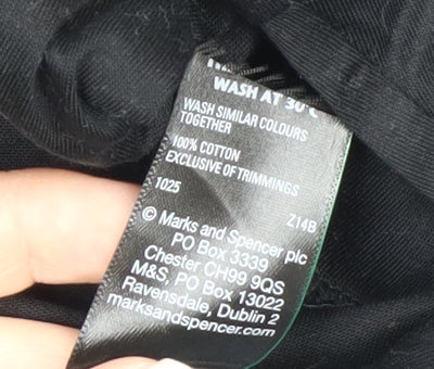 Marks and Spencer Autograph Men's Black Supima Cotton Crew Neck T-Shirt M