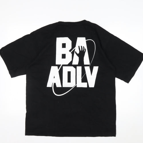 acmé de la vie ADLV Black Men's Graphic Print Cotton T-Shirt L