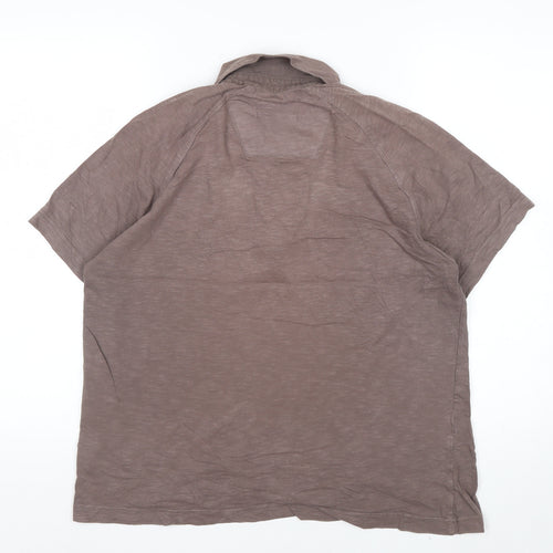 Next Originals Men's Brown Short Sleeve Polo Shirt Size L