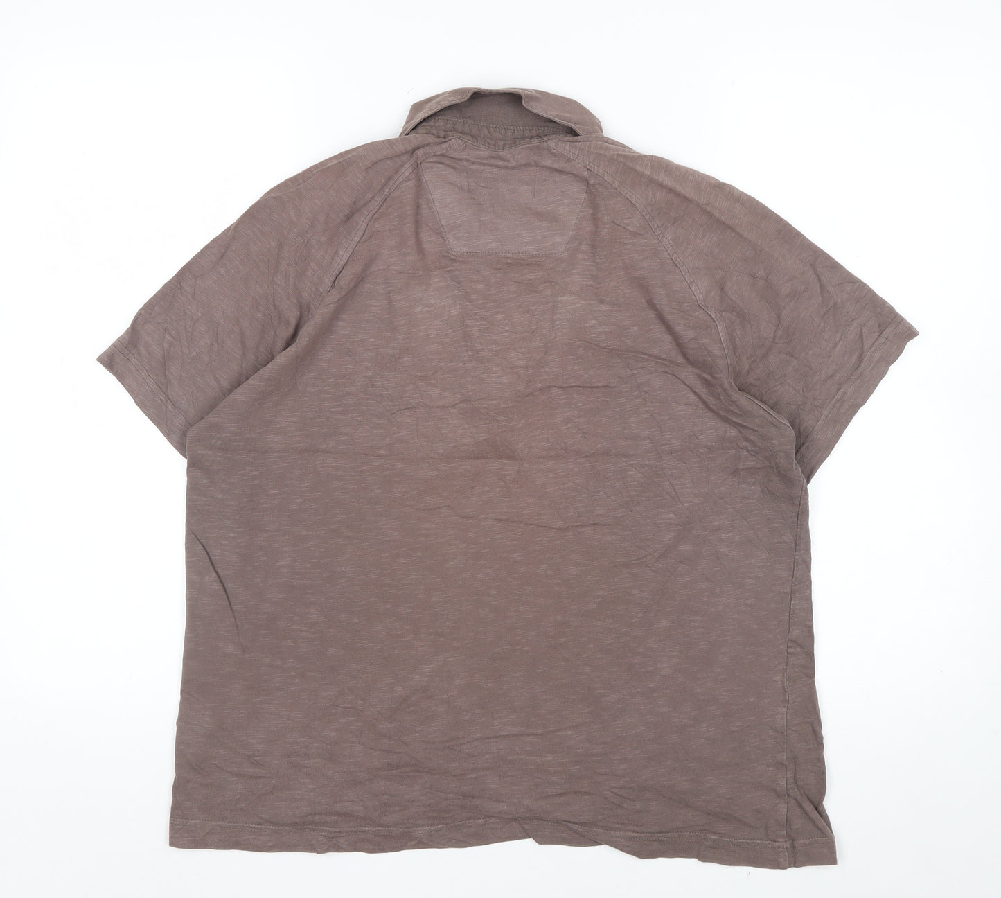 Next Originals Men's Brown Short Sleeve Polo Shirt Size L