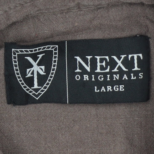 Next Originals Men's Brown Short Sleeve Polo Shirt Size L
