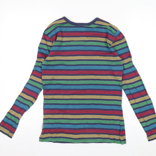 Frugi Women’s Multicoloured Striped Organic Cotton Long Sleeve T-Shirt Size 10