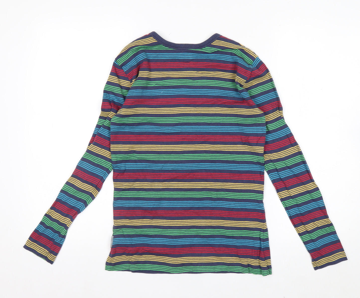 Frugi Women’s Multicoloured Striped Organic Cotton Long Sleeve T-Shirt Size 10