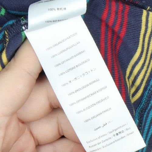 Frugi Women’s Multicoloured Striped Organic Cotton Long Sleeve T-Shirt Size 10