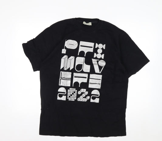 Primavera Sound Barcelona Men's Black Graphic Music T-Shirt Size S