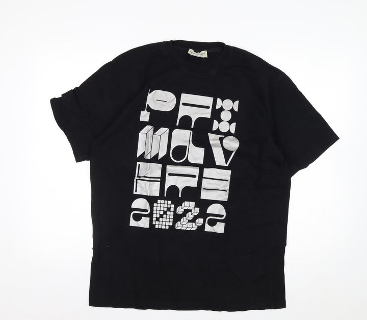 Primavera Sound Barcelona Men's Black Graphic Music T-Shirt Size S