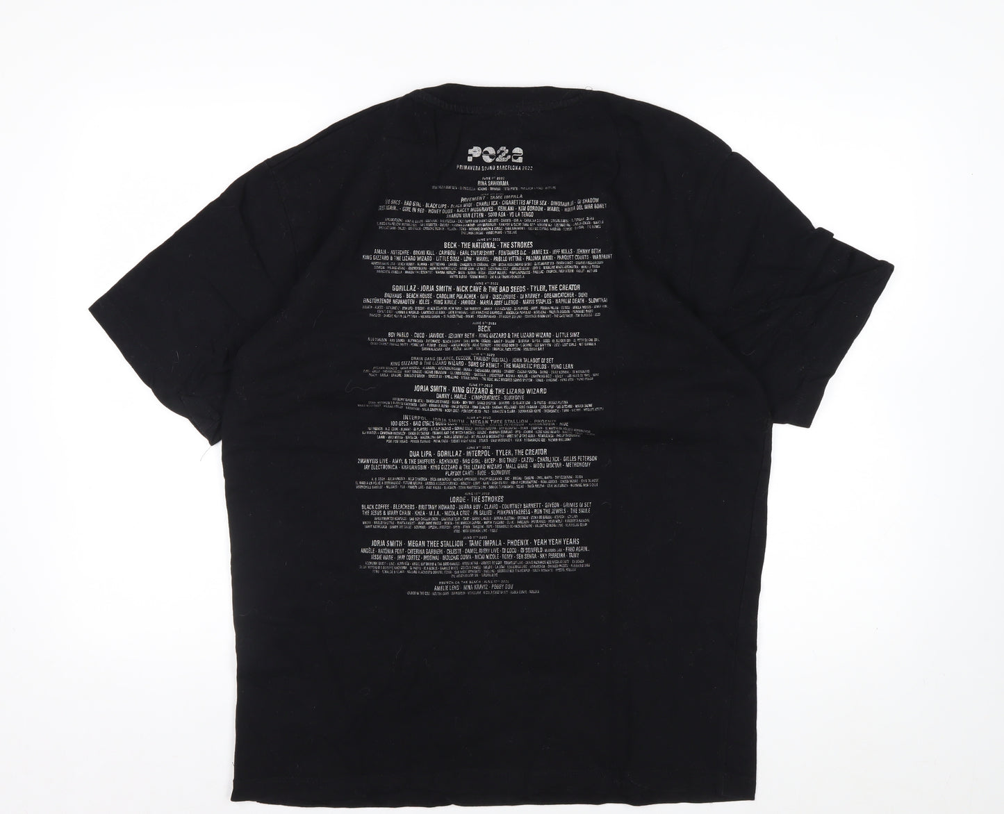 Primavera Sound Barcelona Men's Black Graphic Music T-Shirt Size S