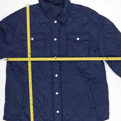 Very Womens Blue Quilted Mid-Length Padded Jacket Size 20