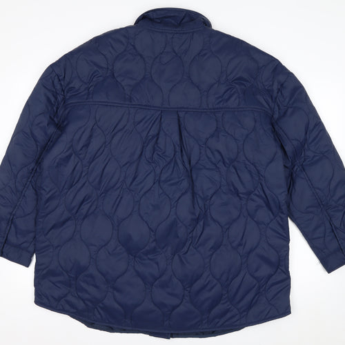 Very Womens Blue Quilted Mid-Length Padded Jacket Size 20