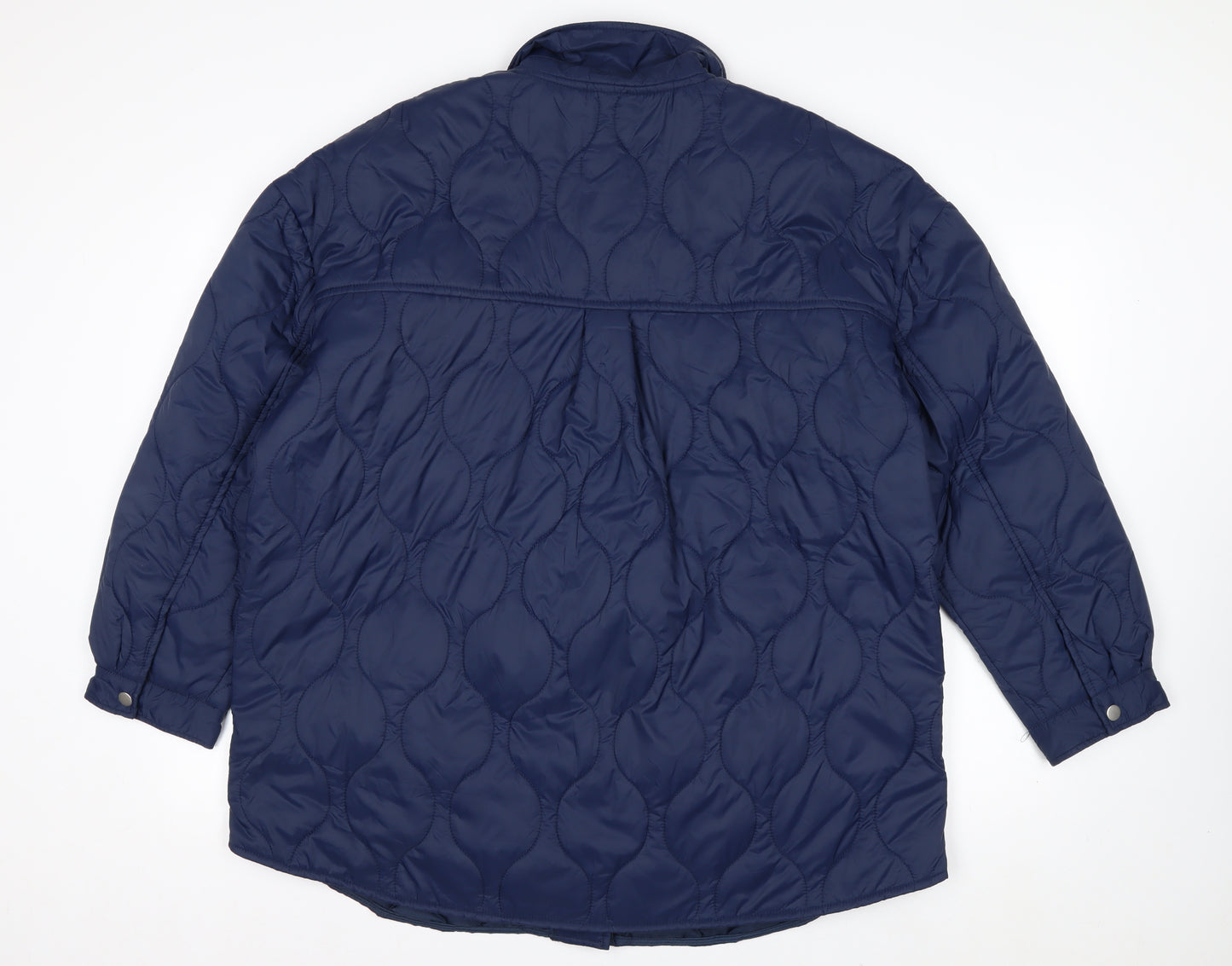 Very Womens Blue Quilted Mid-Length Padded Jacket Size 20
