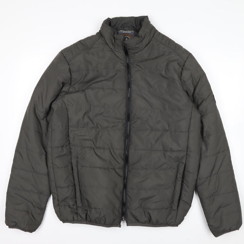 Brave Soul Men's Green XL Puffer Jacket Outdoor Style