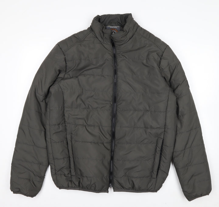 Brave Soul Men's Green XL Puffer Jacket Outdoor Style