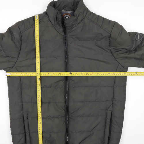 Brave Soul Men's Green XL Puffer Jacket Outdoor Style