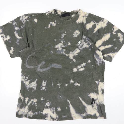 Kangol Men’s Green Tie-Dye Cotton Crew Neck T-Shirt Size M