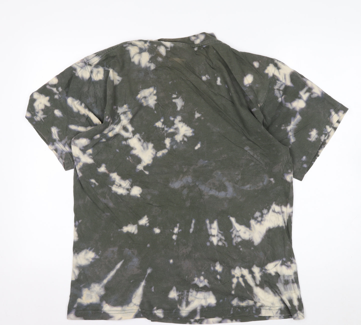 Kangol Men’s Green Tie-Dye Cotton Crew Neck T-Shirt Size M