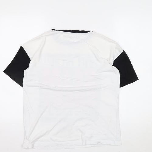 Eminem Mens White Black Slim Shady Graphic T-Shirt Size S