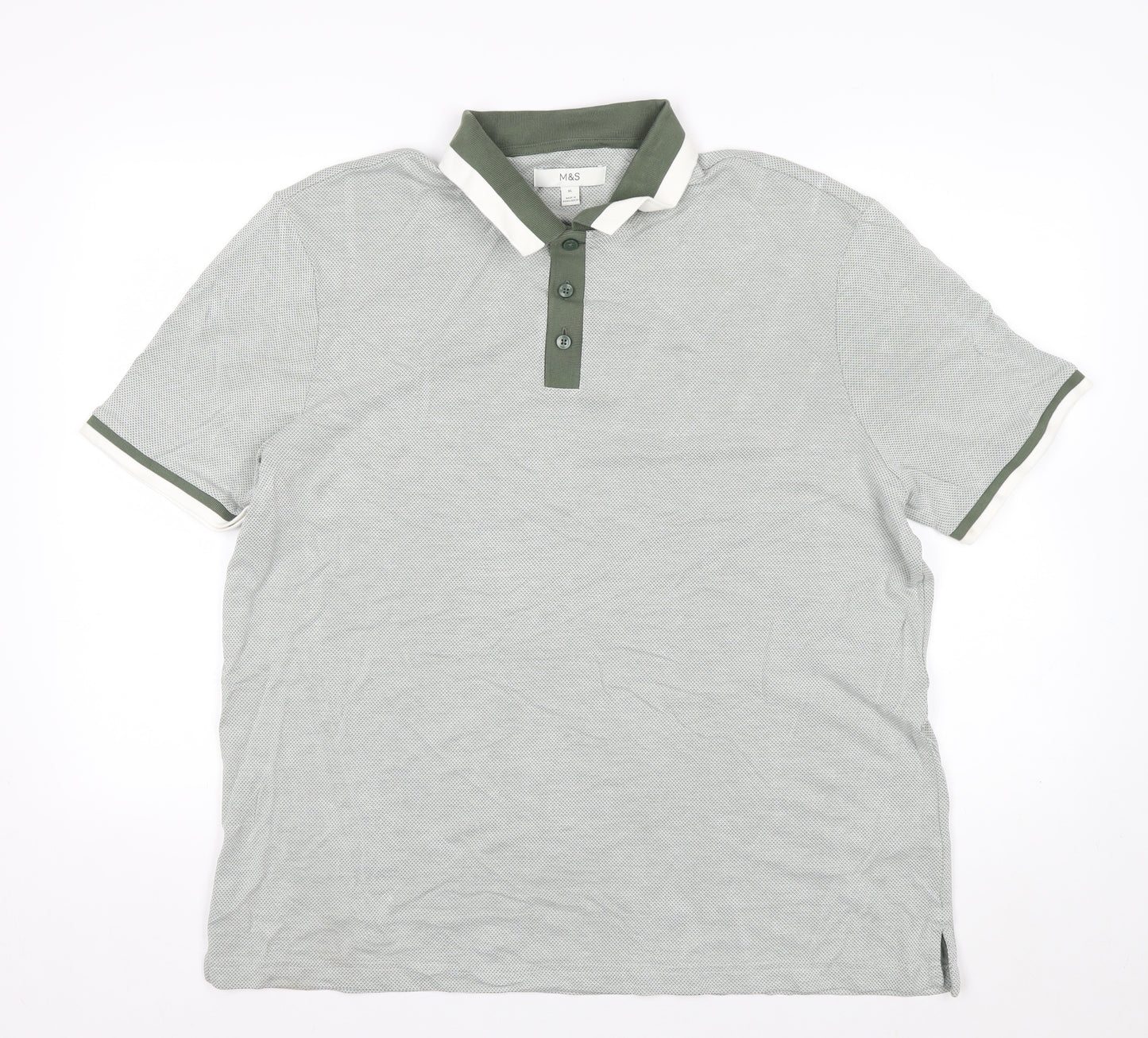Marks and Spencer Men’s Grey XL Modal Blend Polo Shirt