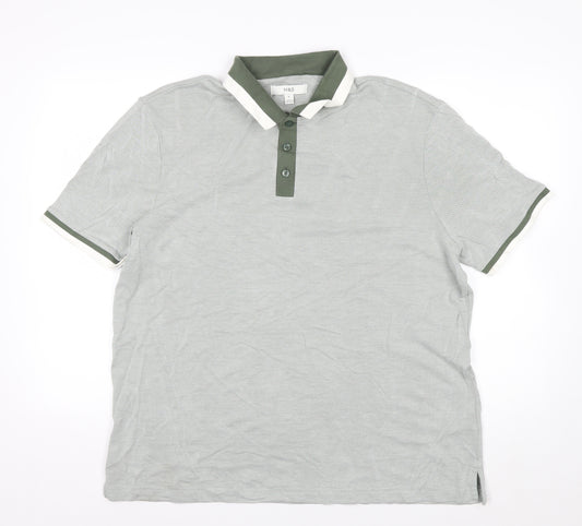 Marks and Spencer Men’s Grey XL Modal Blend Polo Shirt