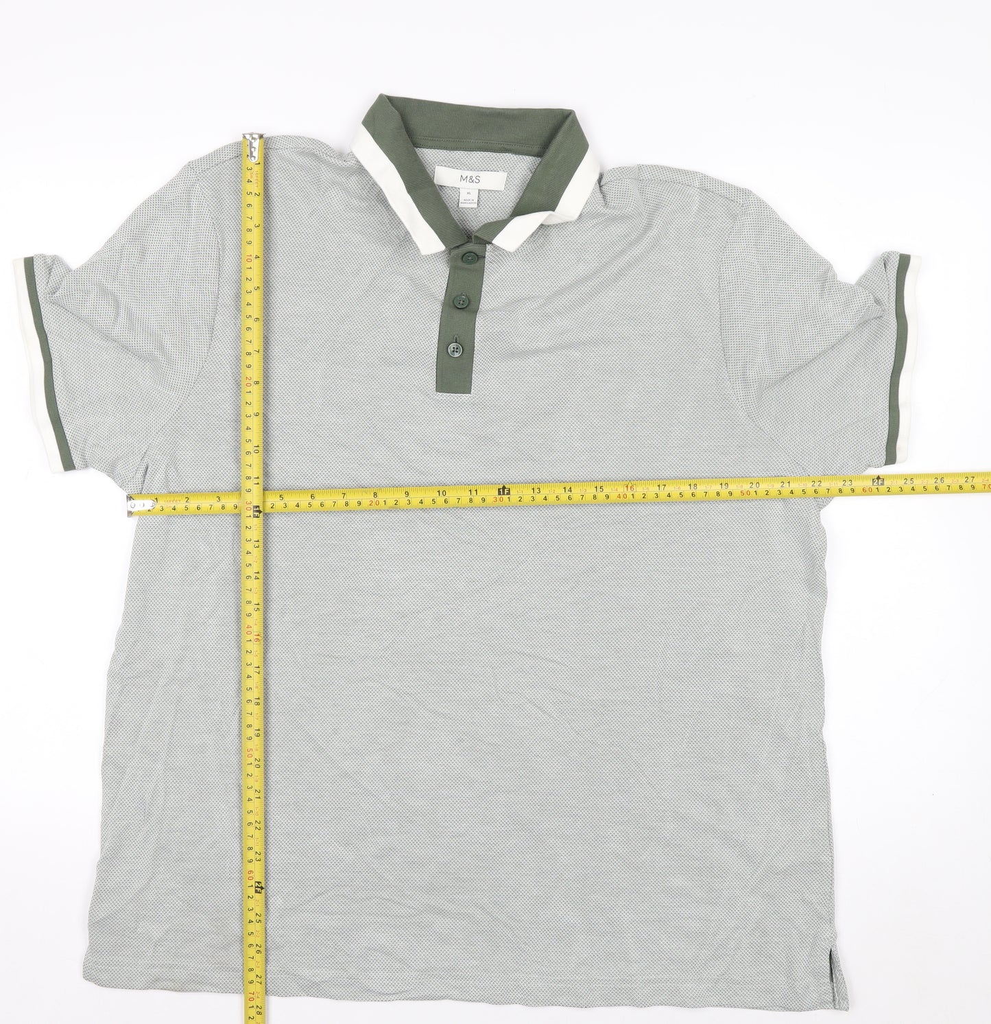 Marks and Spencer Men’s Grey XL Modal Blend Polo Shirt