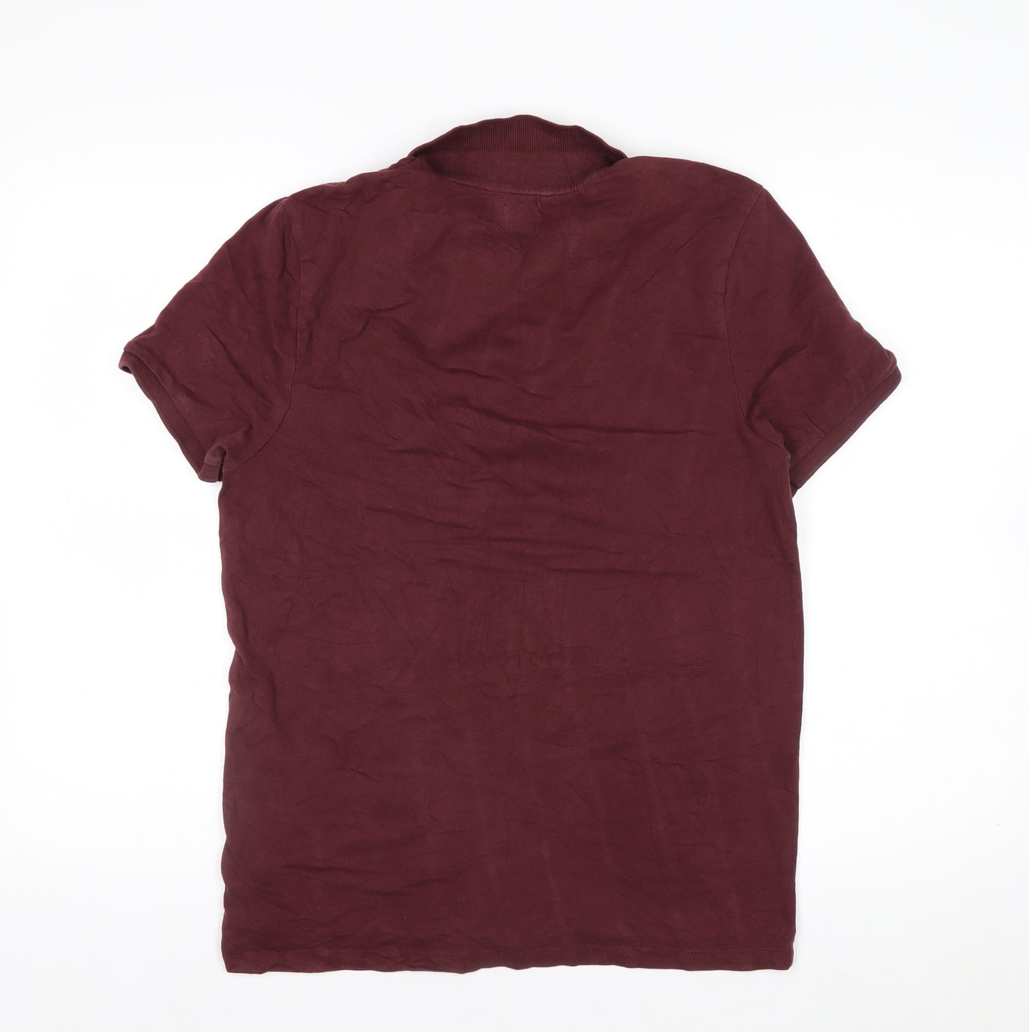 ASOS Men’s Red Cotton Stretch Polo Shirt Size M Regular Fit