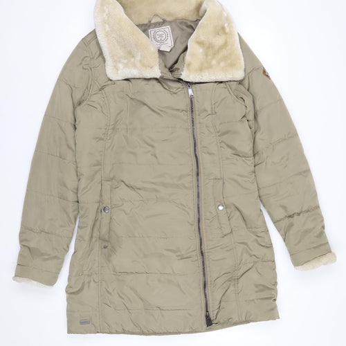 Regatta Women's Beige Puffer Jacket Size 12 Lined Winter Coat