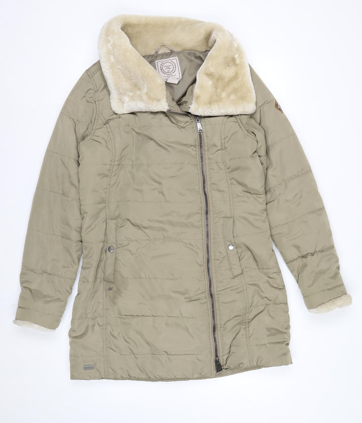 Regatta Women's Beige Puffer Jacket Size 12 Lined Winter Coat