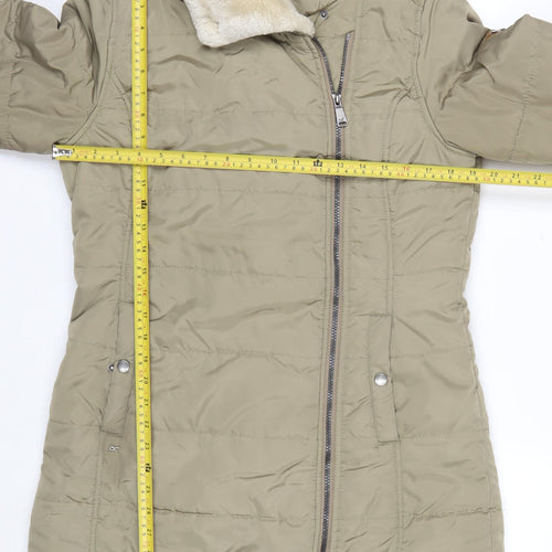 Regatta Women's Beige Puffer Jacket Size 12 Lined Winter Coat