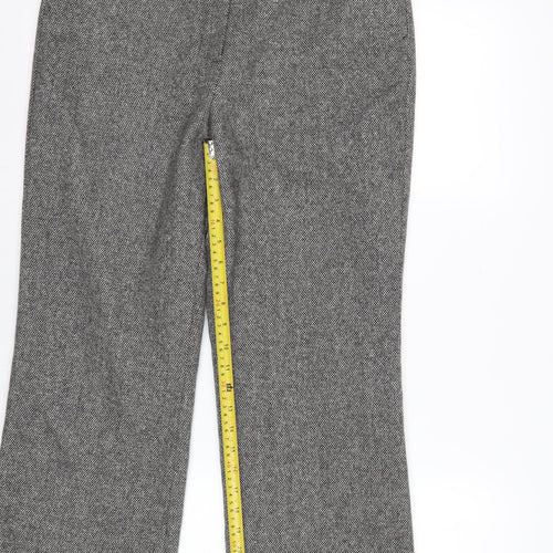Marks and Spencer Women Grey Wool Blend Straight Leg Trousers UK 12