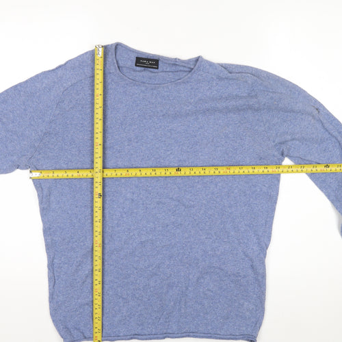 Zara Man Blue Cotton Crew Neck Men’s M Pullover Jumper