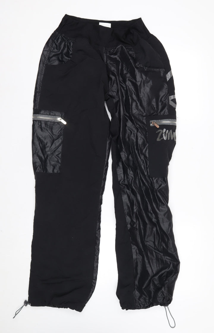 Zumba Womens Black Jogger Activewear Trousers Size L Nylon