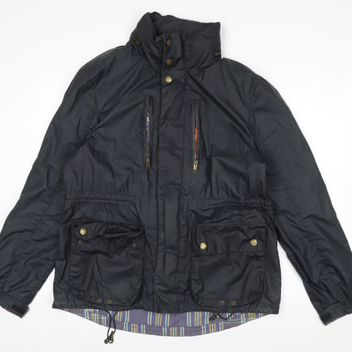 Boden Men's Black Parka Jacket L Water Resistant Cotton Outdoor