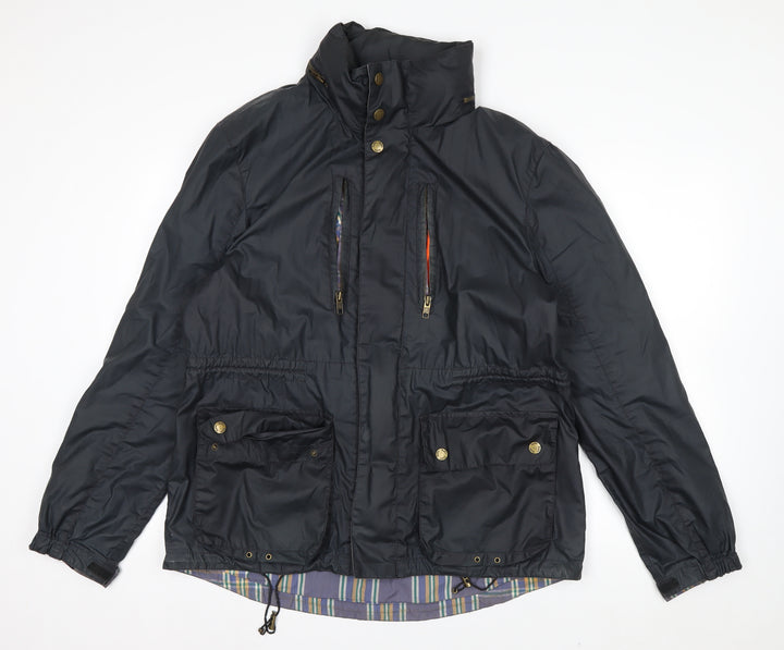 Boden Men's Black Parka Jacket L Water Resistant Cotton Outdoor