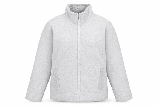 ISLE Women’s Grey Fleece Full Zip Jacket Size 14 Regular Fit