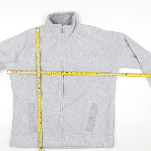 ISLE Women’s Grey Fleece Full Zip Jacket Size 14 Regular Fit
