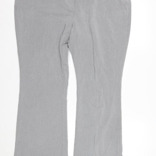 Marks and Spencer Womens Grey Size 20 Straight Leg Trousers