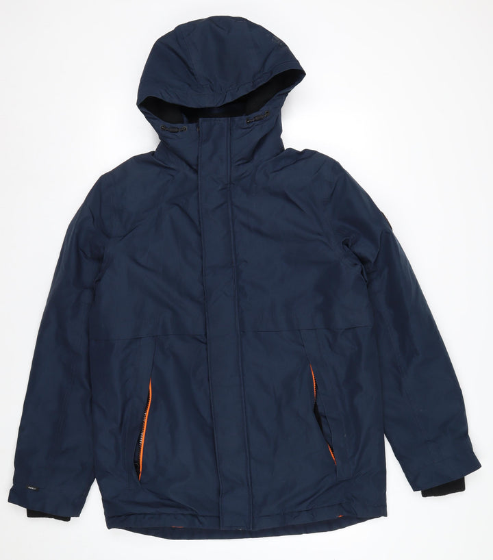 Next Boys Blue Hooded Waterproof Parka Coat 16 Years Lined Winter Jacket