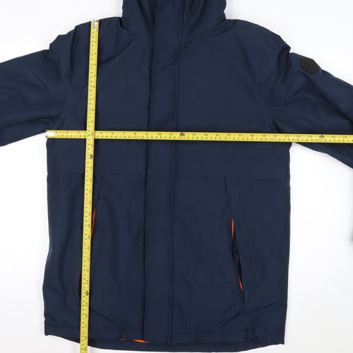 Next Boys Blue Hooded Waterproof Parka Coat 16 Years Lined Winter Jacket