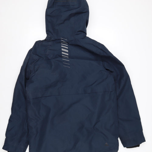 Next Boys Blue Hooded Waterproof Parka Coat 16 Years Lined Winter Jacket