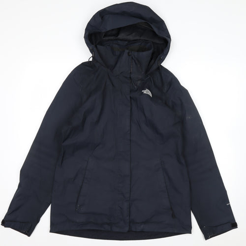 The North Face Womens Black Waterproof Hooded Rain Jacket Size M