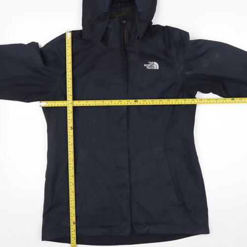 The North Face Womens Black Waterproof Hooded Rain Jacket Size M