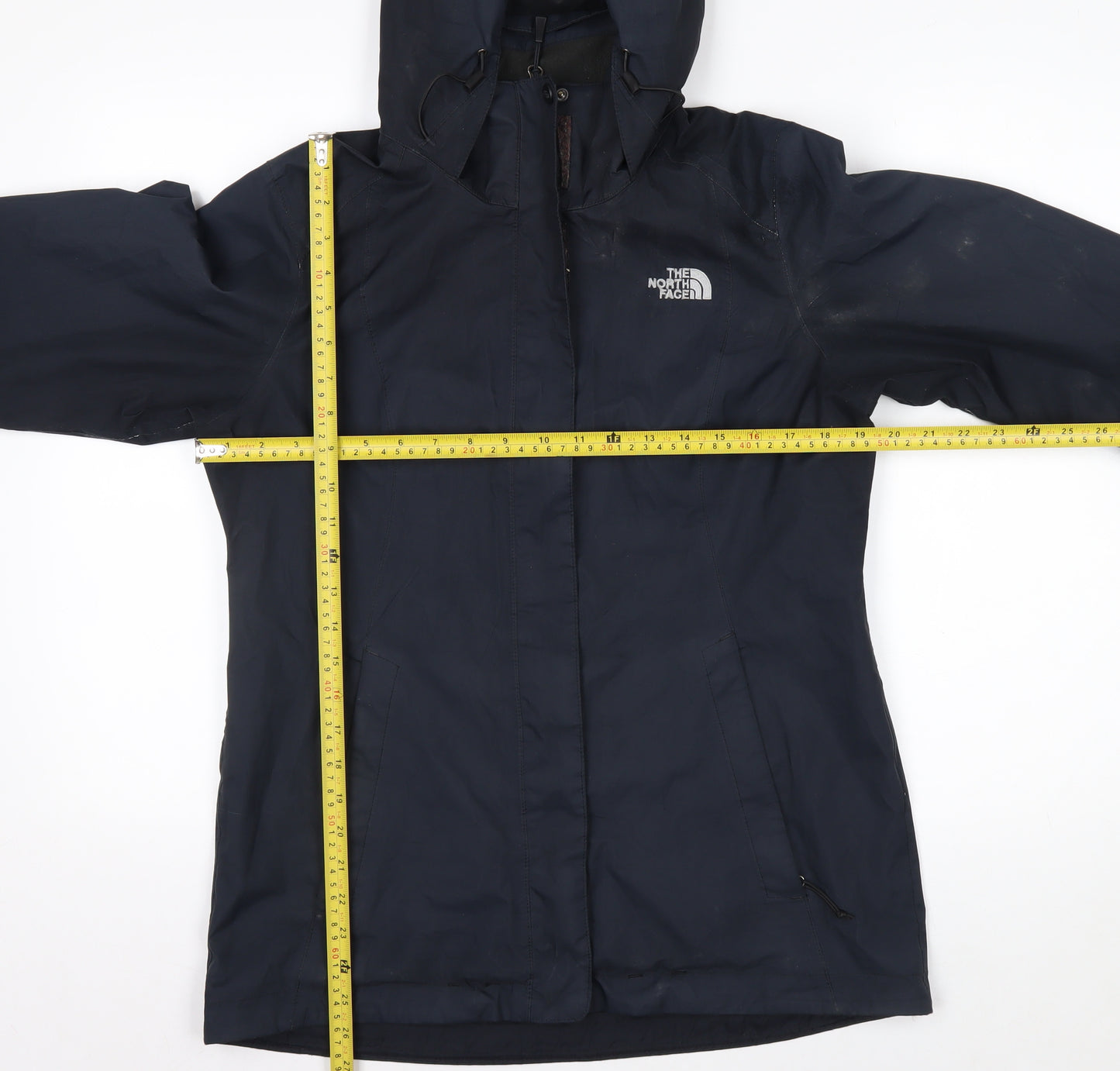 The North Face Womens Black Waterproof Hooded Rain Jacket Size M