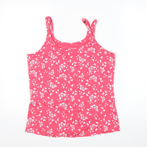 BHS Women’s Pink Butterfly Camisole Tank Top Size 16 Cotton