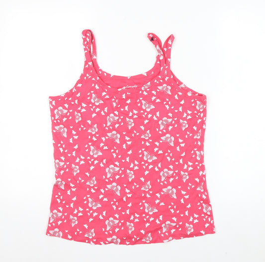 BHS Women’s Pink Butterfly Camisole Tank Top Size 16 Cotton