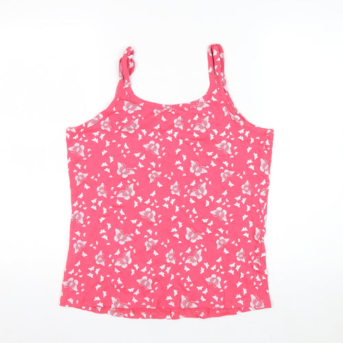 BHS Women’s Pink Butterfly Camisole Tank Top Size 16 Cotton